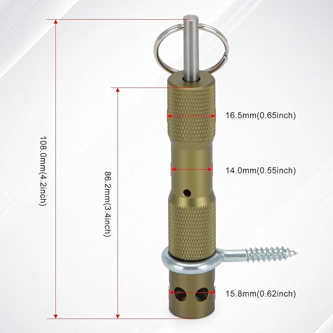 Perimeter Trip Alarm Device W/ 22 Gauge Adapter Early Warning Security System for Camping & Property Safety (Gold)