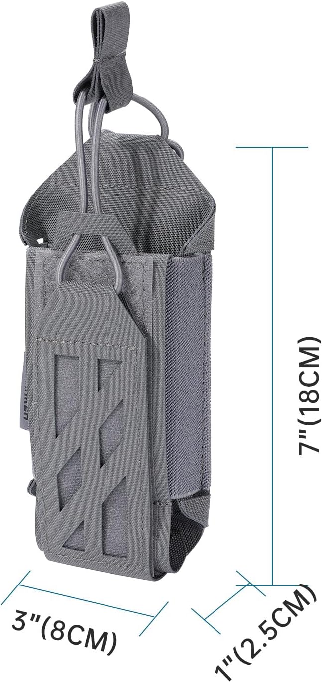 EXCELLENT ELITE SPANKER Tactical Universal Radio Holster Holder Molle Radio Pouch Adjustable for Duty Belt,Vest for Two Ways Walkie Talkie