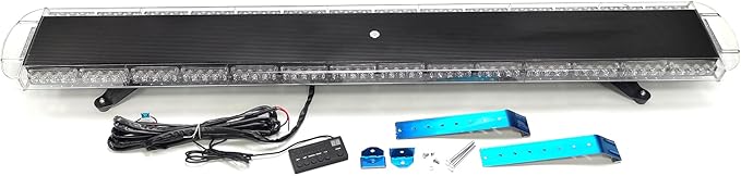 CFLMYYXGS 12V-24V LED Lights Rooftop Emergency Warning Light bar 26 Strobe Patterns Vehicles Security Law Snowplow Tow Trucks Crane Construction Cars Wreckers Beacon Light (120 LED Amber/White)