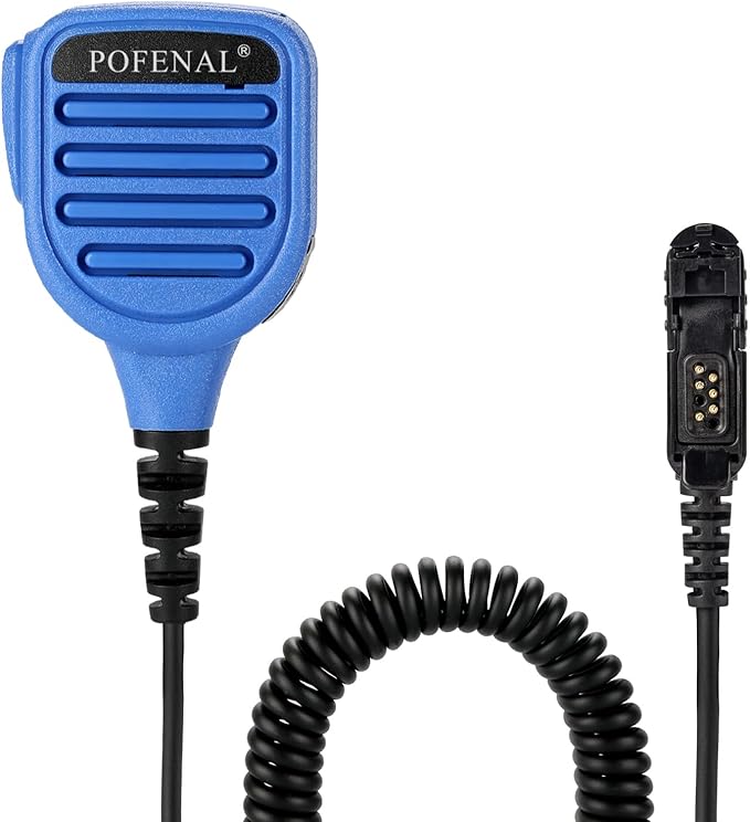 Waterproof Motorola Radio Speaker Mic for XPR3500e/XPR3300e - Remote Shoulder Microphone with 3.5mm Jack & Noise-Canceling, DMR Radio Accessories(Blue)
