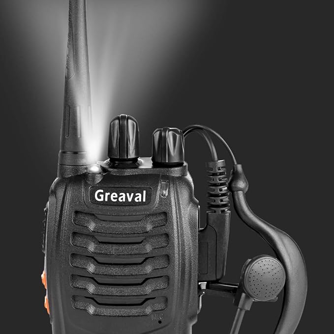 GV-8S Walkie Talkies 20 Pack Rechargeable Two-Way Radios with Earpiece 16 Channel UHF Radio for Adults, Li-ion Battery and Charger Included, Long Range Two Way Radio (Pack of 20)