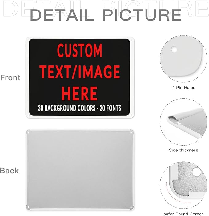 Custom Sign Personalized Custom Metal Sign, Customize For Office, Business, Workplace, Office, Home, Delivery Signs 12x16