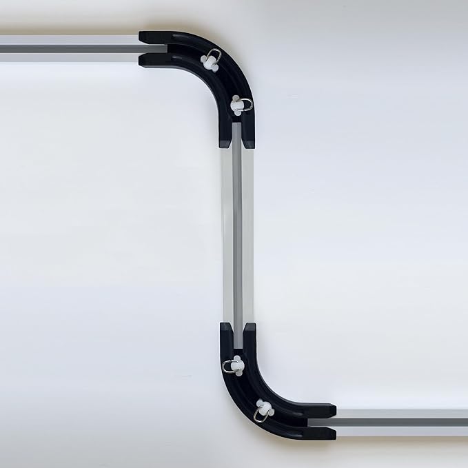 90° Curved Connectors for Track Curtains Ceiling Mount/Wall Mount, Ceiling Track for Curtains, Room Divider Curtains Tracks（Black 2PCS）.