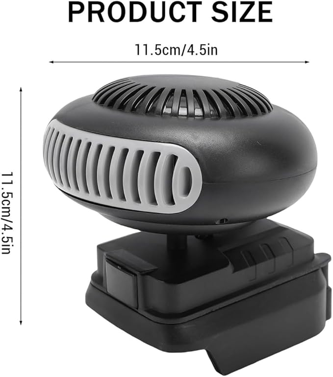 Battery Powered Space Heater, 2026 New Battery Operated Heater for Indoors Car, Portable Car Window Defroster with Anti Tilt Design, Long Lasting Heating & Quiet Operating for Cars Office (2*Battery)