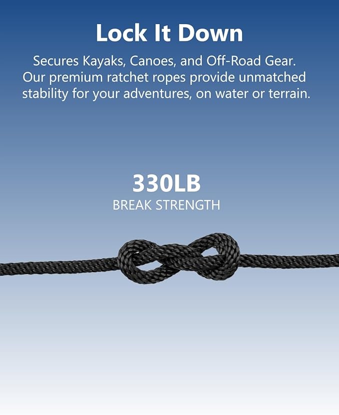 1/8" Retractable Tie Down Straps: 12 Pack of Heavy Duty Rope Hangers - Functional Equipment for Indoor or Outdoor
