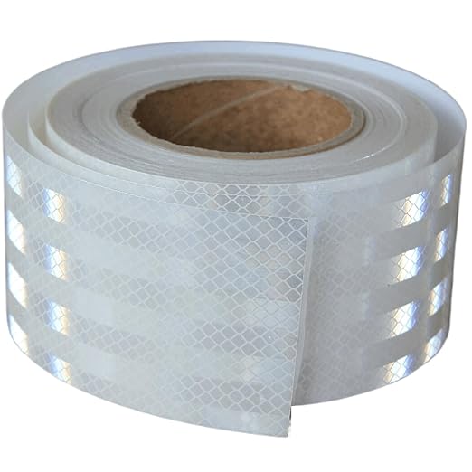 White Reflective Tape 3 inch Wide for Cars, Outdoor Waterproof High Visibility Safety Warning Reflector Sticker Strips (68 feet)