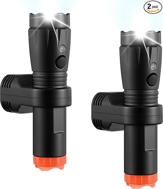 4 in 1 Plug in Emergency Flashlight Rechargeable LED Night Light with Motion Sensor for Power Outage Home Safety Portable Work Light Removable Torch for Camping and Indoor Use(2 Pack)