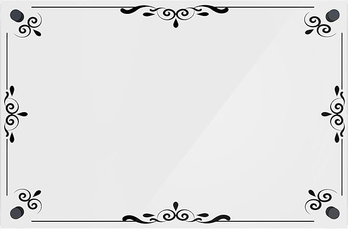 Acrylic Dry Erase Board for Wall with Stylish Border - Shipped Next Day, Made in USA, Non-Magnetic Whiteboard, Wall Mounted Board, Easy to Clean (White - 30x36)