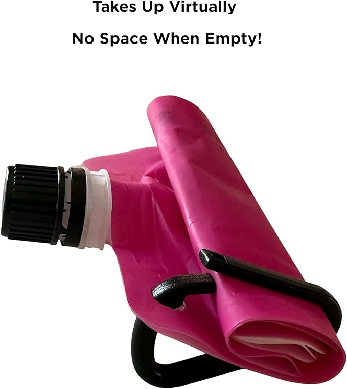 BellFlask - 15 oz. Plastic Flask, Patented, Flexible, Metal-Free, Reusuable, BPA-Free with Carabiner Clip and Filling Funnel