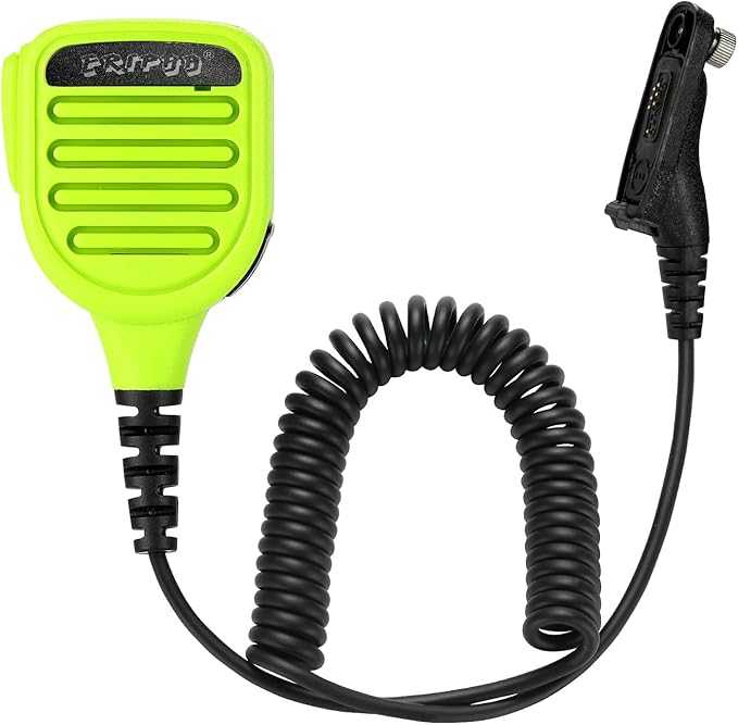 Shoulder Mic Speaker Compatible with Motorola XPR 7550 7550e 6550 Waterproof IP56 Two Way Radio Speaker Microphone with 3.5mm Jack (Green)