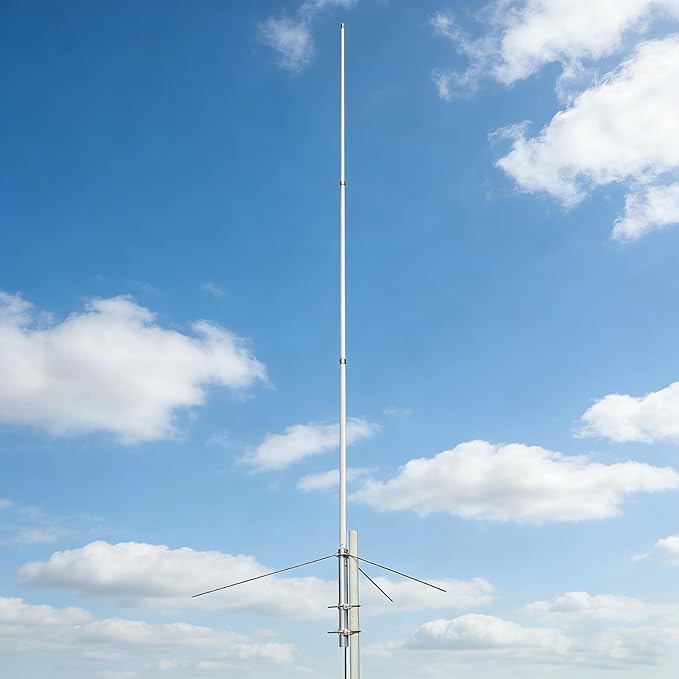 GMRS Outdoor Base Antenna, 462-467MHz 200Watt UHF 86" (220cm) Length Fiberglass Antenna with UHF-Female (So239) Connector for Motorola Icom Kenwood Midland Yaesu Mobile Radio