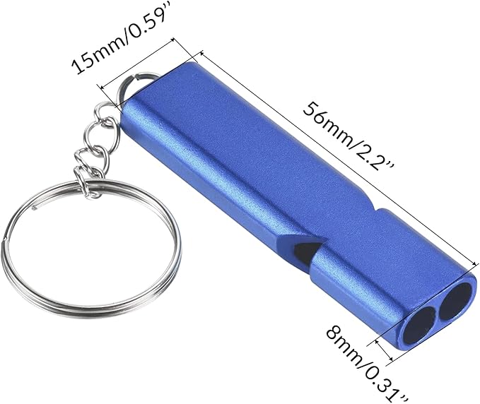 LYLBFOF Personalized Emergency Survival Whistle 3/5/10/50/100 Bulk Custom Aluminum Safety Whistle with Keychain Engraved Any Text/Logo, Gifts for Outdoor Sports Camping Hiking Boating Hunting