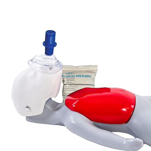 WNL Products 5000TMV-CP Adult/Child & Infant CPR Practi-MASK & Valve Combo Pack - Fits All WNL Training Masks