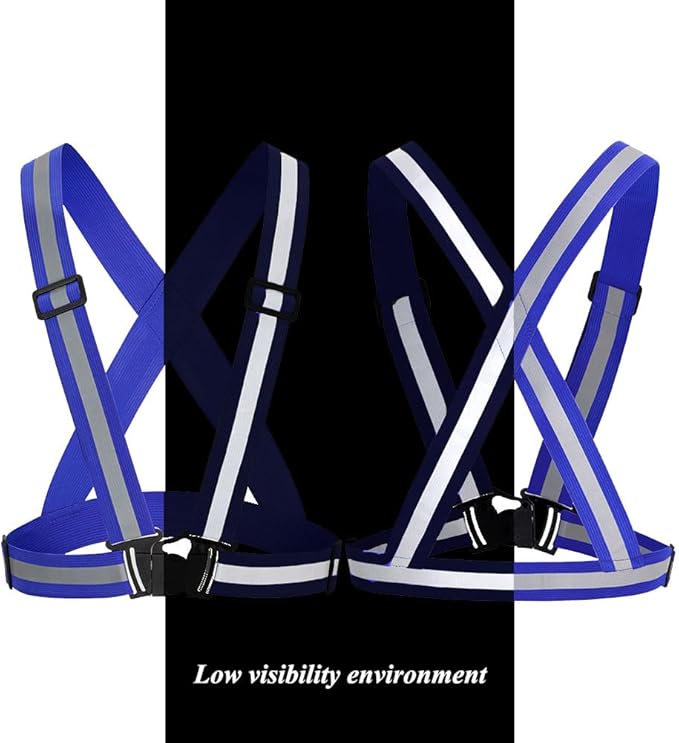 5 Pack Reflective Safety Vest for women, men and kids, Lightweight & Adjustable hi vis vest for Running, Cycling, Rucking