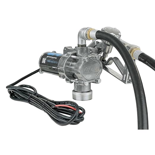 GPI - EZ-8 Fuel Transfer Pump, Manual Shut-Off Nozzle with Direct Mount, 8 GPM, 12 Volt (137100-01)