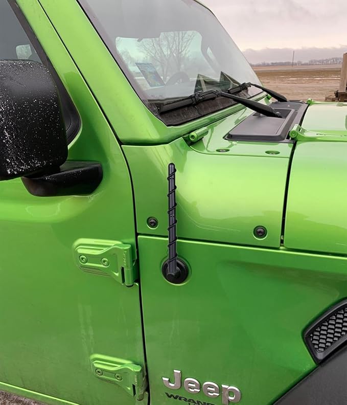 7" Short Antenna for Jeep Wrangler Gladiator JL JK JT Rubicon Sahara 2007-2025, 7 Inch Jeep Wrangler Unlimited Sport 4xe Willys Mojave Rubber Antenna Replacement Accessories Reception