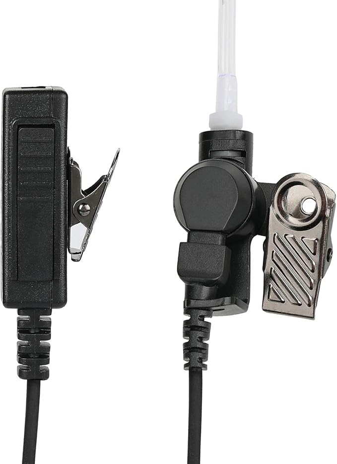 A 2 Pin Earpiece Headset for M0torola CP200,GP300,CLS1110,CLS1410 Walkie Talkies/Two Way Radio with Transparent Acoustic Tube (Pack of 2)