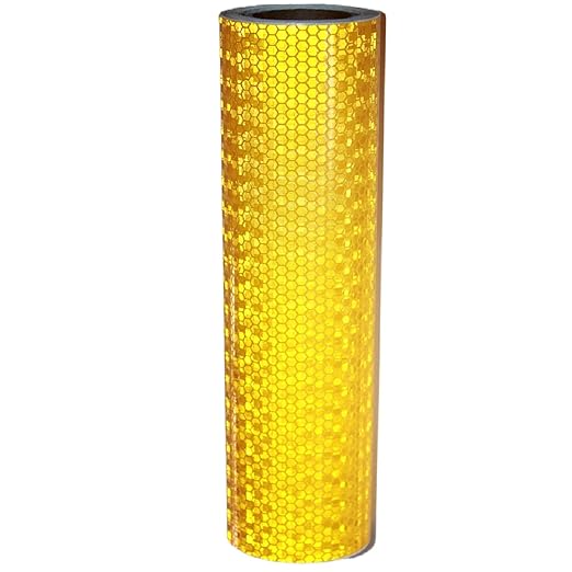 Yellow Reflective Tape 8 inch Wide for Trucks, Outdoor Waterproof High Visibility Safety Warning Reflector Sticker Strips (11 feet)