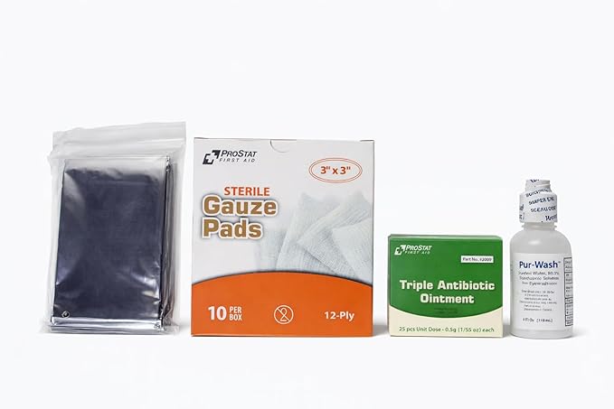 Blue Line Food Service First Aid Kit – ANSI Z308.1-2021 Class A, Commercial Kitchen Safety Kit with Blue Bandages, Burn Care, Eye Wash & CPR Shield