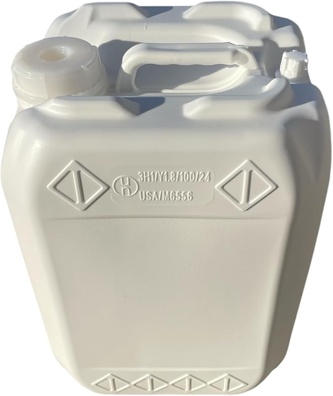 | 5.3 Gallon Tighthead Container | Carboy | Hedpack with 70MM Cap | Home Brewing Container | Water Storage Container | Includes (1) Container with Cap (White)