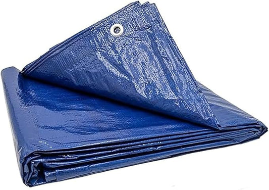 Heavy Duty Waterproof Tarp Cover, 40x60 Feet, Blue, 5 Mil Thick, Multi-Purpose for Boat, RV, Pool, Canopy