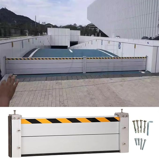 Reusable Aluminum Flood Barriers/Gates for Home Doors, 3/4/5/6/7/8/9/10/11/12/13ft Long Flood Prevention Barrier Water Stopper Shield for Outside/Indoor/Garage Door/Basement/Patio(H 1.3ft(40cm