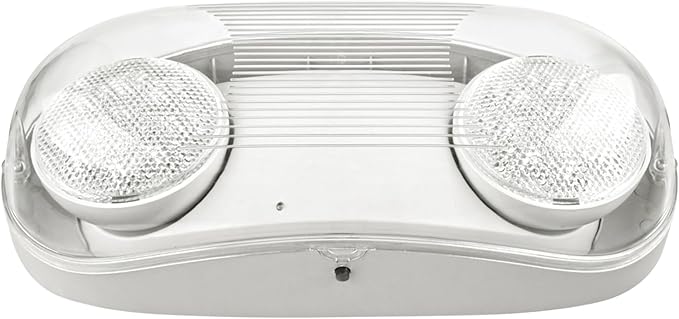 Outdoor Emergency Light with Battery Backup, Exterior Lights with Battery Backup, Wet Location, LED Egress Lights, Exterior Two Adjustable Heads Emergency Lighting Fixture,120/277V, UL Listed (1 Pack)