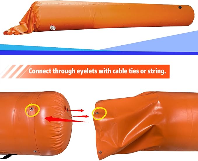 PVC Water Filled Flood Control Barrier Anti Flood Hose Flood Barrier Tube，Instead of Sandbags(400"x35.4")