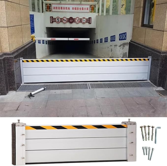 Aluminum Flood Barriers for Home 3/4/5/6/7/8/9/10/11/12/13ft Long Flood Protection Dam Beam System for Rain Water Control, Resuable Flood Water Barrier for Garage and Home Doors(H 2ft(60cm),10