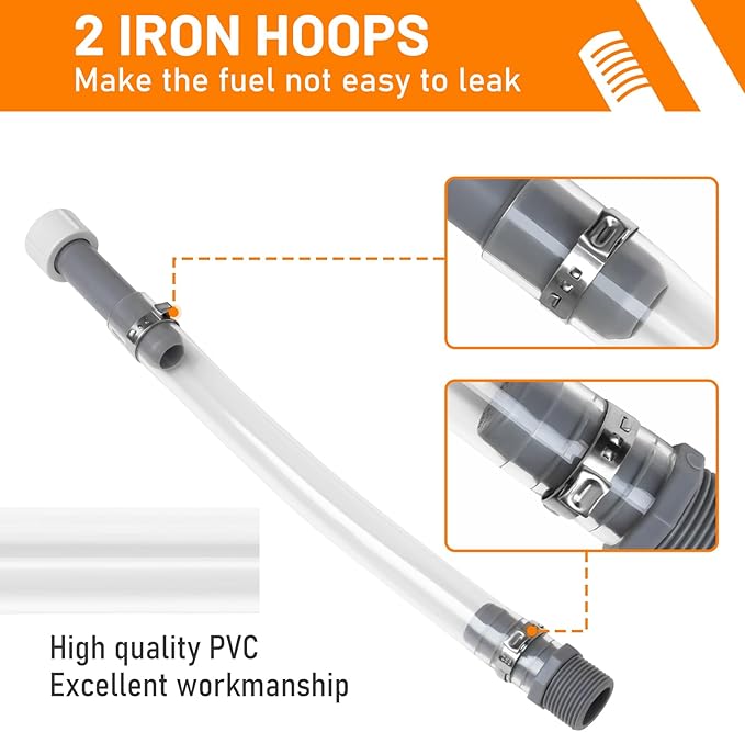 Practical Refueling Set with 4 PCS Gas Can Hoses, 2 PCS Hose Bender, and 8 Vent Caps Compatible with 3/5/5.5 Gallon VP Fuel Jug Suitable for Racing and Home Use