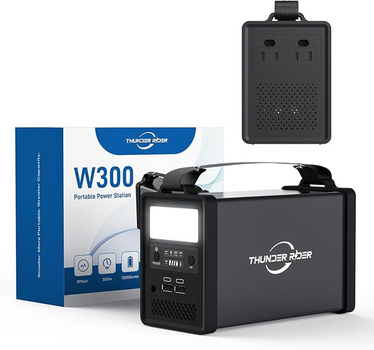 Portable Power Station 300W, 299Wh Backup Lithium Battery, Portable Electric Generator with AC Outlet Bank for CPAP, Outdoor Camping, RV Home Use Emergency