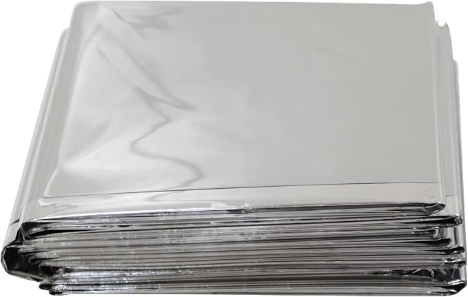 Kemp USA Emergency Mylar Blanket - Pack of 25, Lightweight Multipurpose First Aid Blanket, Used by US Customs & Border Patrol for Survival Gear and Supplies, Ideal for Bug Out Bag & Emergency Kit