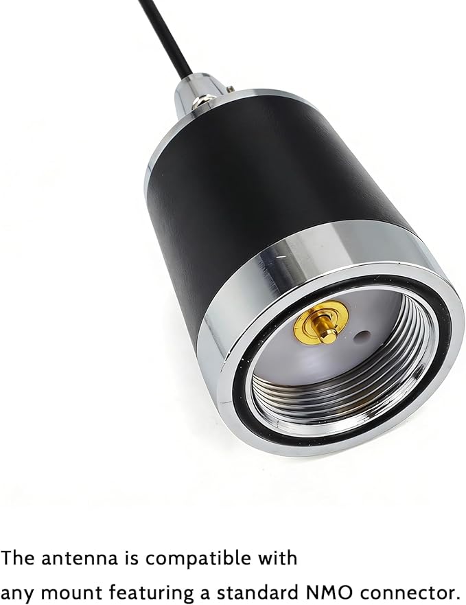 TWAYRDIO 17.7" GMRS Radio Antenna with NMO Connector, 462-467MHz GMRS Antenna for Motorola Midland Retevis Baofeng Mobile Transceiver, Requires NMO Mount