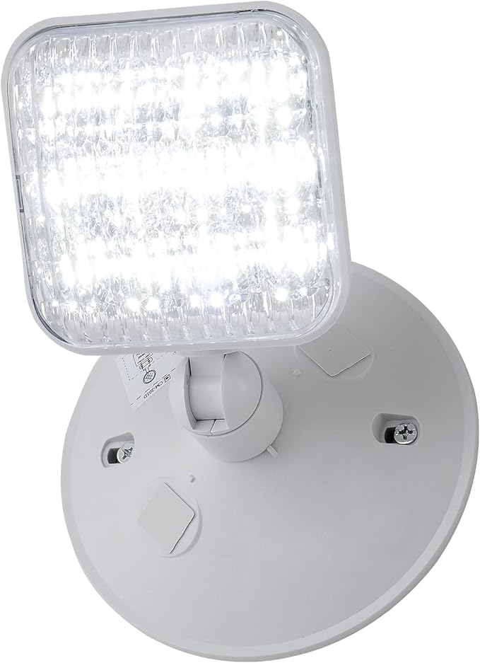 TANLUX Emergency Remote Head Lighting, 1 Pack Single Head Emergency Light, UL Listed, Multi Voltage 3.6 to 24 Volt Input, 3 Watts, 180 Lumen, White