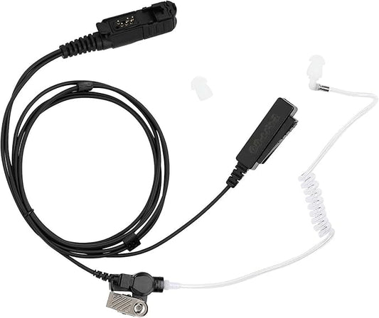 Two Way Radio Earpiece Compatible with Motorola XPR 3000 3000e 3300 3300e 3500 3500e Walkie Talkie Acoustic Tube Headset with Mic PTT