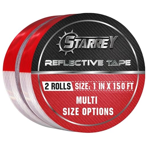 Reflective Tape Outdoor Red White 1 in X 150 FT (2 Rolls) Waterproof Self Adhesive DOT-C2 Trailer Safety Caution Reflective Dot Tape for Trucks Cars