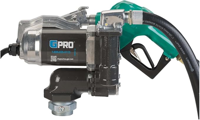 GPRO - V25 Series Fuel Transfer Pump, Automatic Shut-Off Nozzle, 25 GPM, 12 Volt (170000-03)