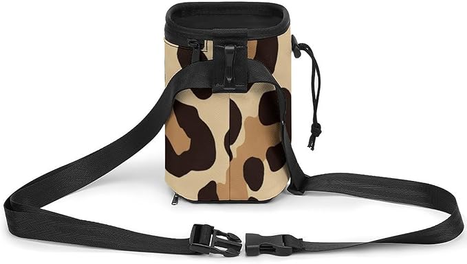 Portable Travel Dog Carrier Bag, Fashion Pet Training Package, Puppy Snack Pocket with Adjustable Waist Belt for Cat Dog Puppy Cool Cheetah Leopard Print