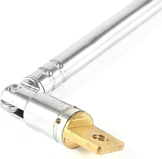 uxcell 5 Sections Telescoping Antenna, 36cm 14" Length Telescopic Universal Aerial Antenna Replacement for Portable FM Radio, TV and Other Electric Equipment, Silver Tone