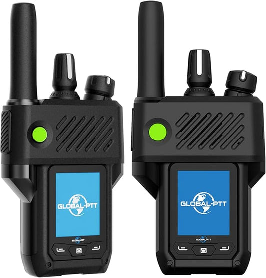 G6Plus PoC Radios Nationwide Coverage - 4G LTE Walkie Talkies with Unlimited Range GPS SOS Metal Body USB-C Charging Pre-Installed SIM Ready to Use (Black)