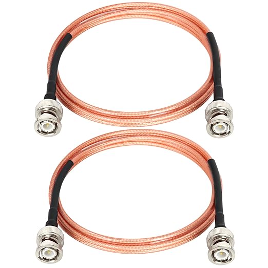 XRDS -RF BNC Cables 5FT 2PCS, 50 Ohm BNC Male Cable RG316 Antenna Cable for Antenna Scanners Handheld Ham Radios etc.