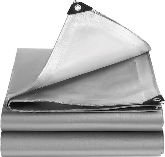 14 * 14FT Tarps Heavy Duty Waterproof, 12 Mil Large Tarps with Grommets and Reinforced Edges, UV Tear Fade Resistant, Heavy Duty Tarpaulin for Outdoors Patio Camping