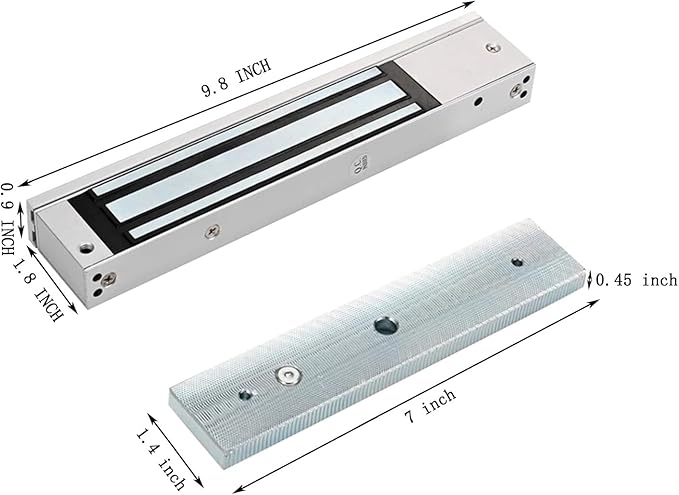 Mag Lock 280KG / 600 LBS of Magnetic Holdings Force Electromagnetic Commercial Lock 12V, LED Indicator When Closed NO/NC Options,for Access Control System