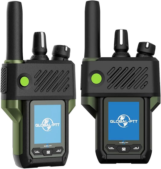 G6Plus PoC Radios Nationwide Coverage - 4G LTE Walkie Talkies with Unlimited Range GPS SOS Metal Body USB-C Charging Pre-Installed SIM Ready to Use (Green)