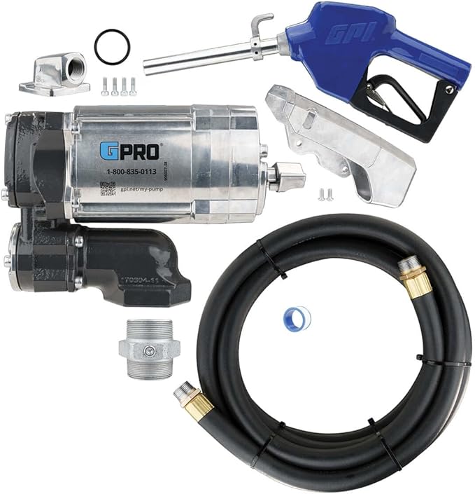 GPRO - V20 Series Fuel Transfer Pump, Automatic Shut-Off Nozzle, 3/4 Inch Outlet, 20 GPM, 115 Volt (171001-03)