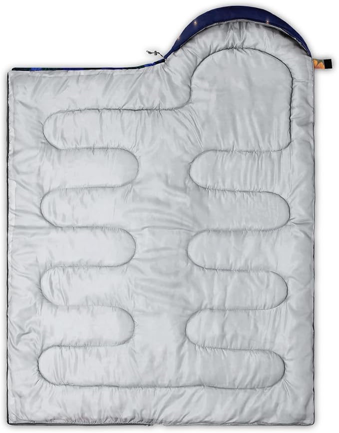 QOOMO Camping Sleeping Bags,3 Season Warm & Cool Weather,Lightweight,Waterproof Sleeping Bags for Adults & Kids,Traveling,and Outdoors,Camping Gear Equipment