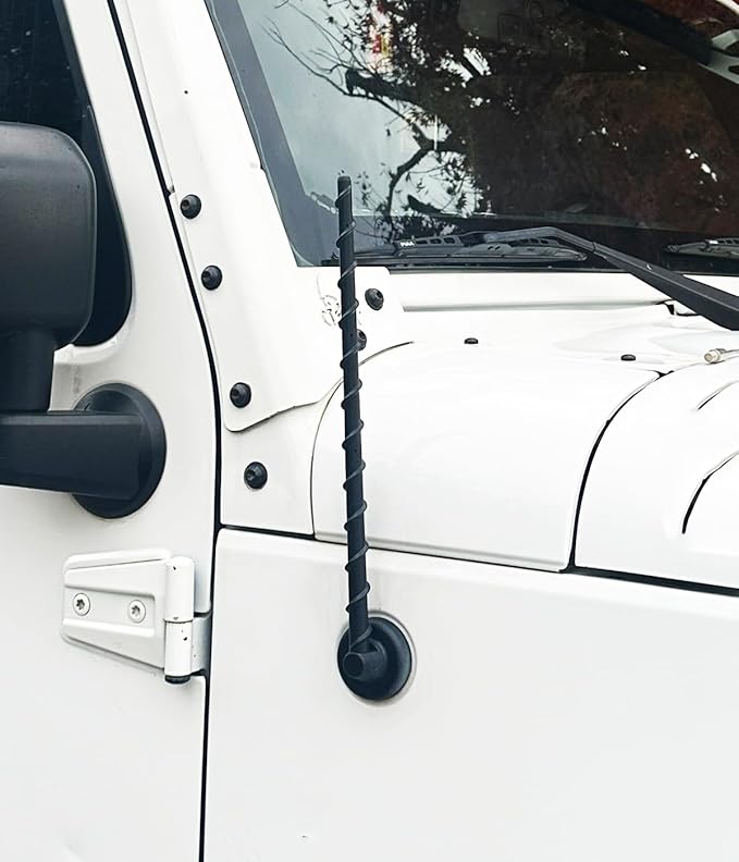 13" Short Antenna for Jeep Wrangler Gladiator JL JK JT Rubicon Sahara 2007-2025, 13 Inch Jeep Wrangler Unlimited Sport 4xe Willys Mojave Rubber Antenna Replacement Accessories Reception