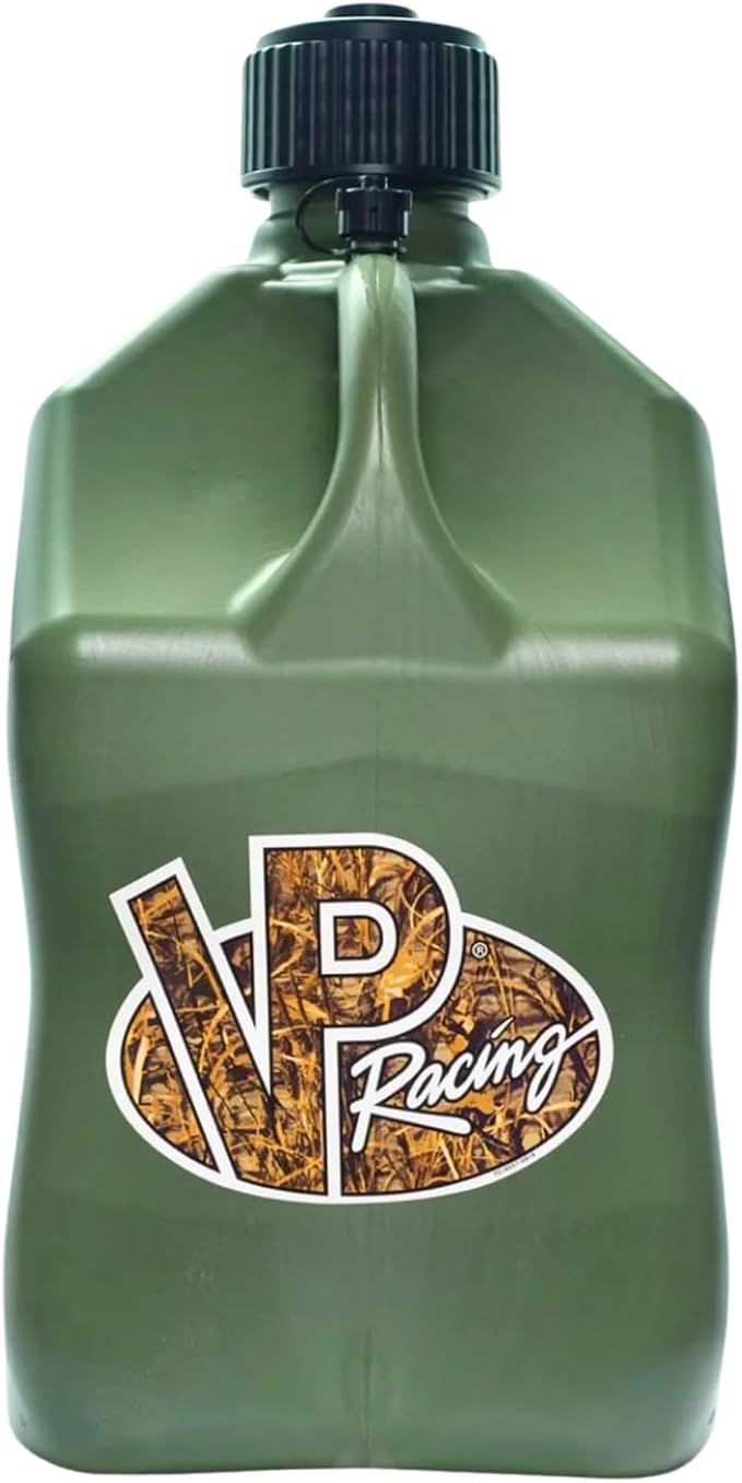 VP Racing Utility Container 5.5 Gallon - 4 Pack With 4 Deluxe Hoses and a Get Bent Hose Bender (Camo, 4 Pack)