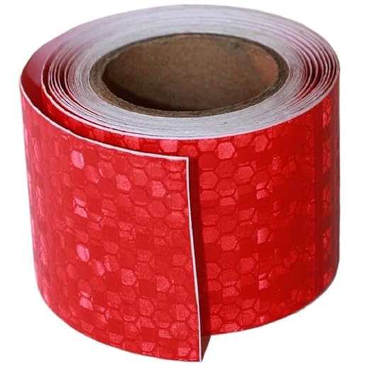 Red Reflective Tape Outdoor Waterproof 2 inch Wide for Trailer, High Visibility Safety Warning Adhesive Stickers Strips (10 feet)