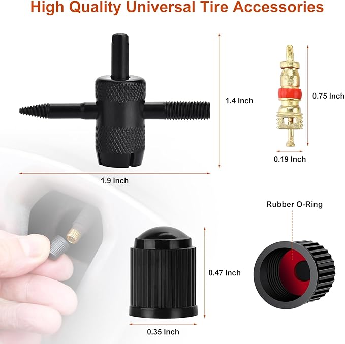 Tire Repair Kit, Tire Plug Kit, Tire Repair Rubber Nail, Professional Heavy Duty Emergency Flat Tire Repair, Repair Tire for Car, RV, SUV, Jeep, UTV, Truck, Motorcycle, Tractor, Mower, Wheelbarrow